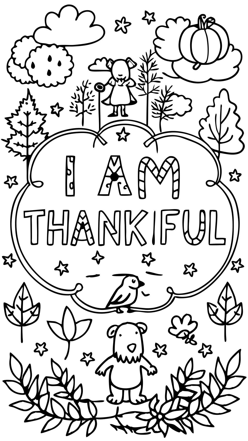 i am thankful coloring pages